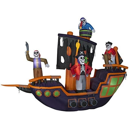 Gemmy Halloween Lighted Pirate Ship Inflatable Indoor/Outdoor