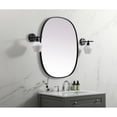 thumbnail image 3 of Elegant Decor Metal Frame Oval Mirror 30x36 Inch in Black, 3 of 3