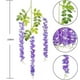 thumbnail image 1 of 12 enredaderas artificiales moradas - flores moradas - flores de glicina simuladas - colgante de pared - decoración colgante Sailing Electrónica, 1 of 5