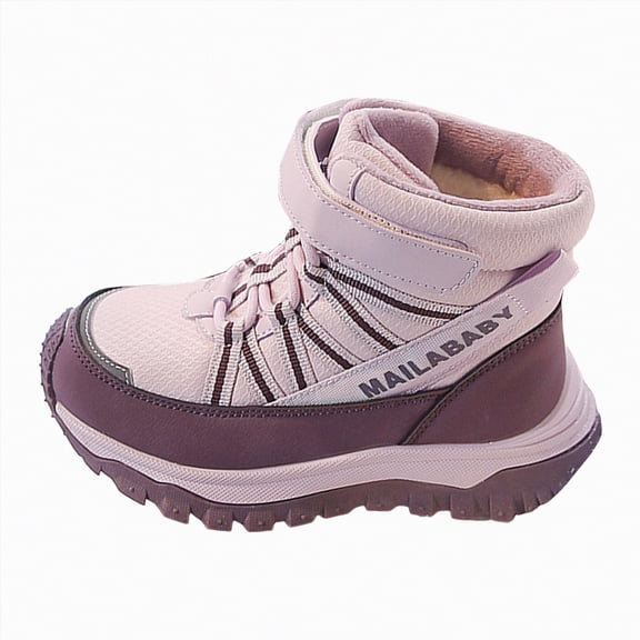 Gvdentm Dress Boots Girls Boys & Girls Waterproof Winter Snow Boots for Little Kid/Big Kid Toddler Boys Boots(Purple,3)