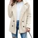 thumbnail image 2 of Abrigos de Invierno para Mujer, de Forro , Piel Sintética, de Oveja, Chaquetas Extragrandes y Modernas, Ropa de Abrigo Cálida Como la Leche 5XL, 2 of 9