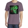 thumbnail image 2 of Wild Bobby,Creepy Bug Insect Skeleton Skull Face, Streetwear, Garment-Dyed Washed Look Short Sleeve T-Shirt, Rosewood, Large, 2 of 3