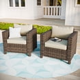 thumbnail image 3 of EAGLE PEAK Harbor Haven Outdoor Wide-Woven Wicker Patio Chairs Set of 2, All Weather PE Lounge&nbsp;Chair with Cushion, Deep Seat and High Back, 3 of 9