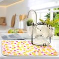 thumbnail image 5 of Yayeee Dish Drying Mat for Kitchen Counter 16"x18" Microfiber Absorbent Pad, Light Pink Stars, 5 of 7