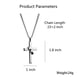 thumbnail image 2 of Collar de hombre en acero o piel con colgante en forma de cruz Una bolsa, 2 of 5