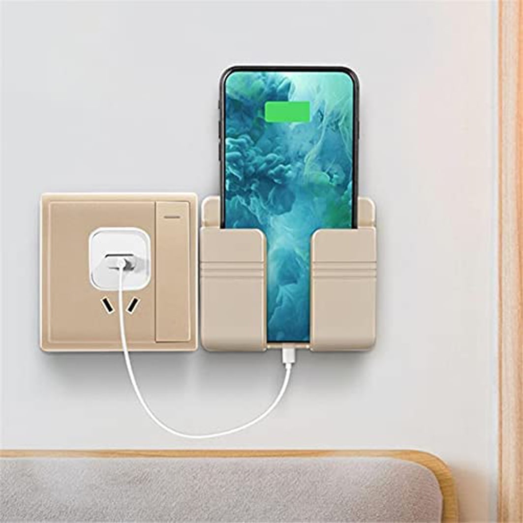Well Wall Mount Outlet Shelf Multifunction Smartphone Charge Razor Holder 
