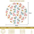 thumbnail image 3 of Dinosaur and Floral White Pattern Round Tablecloth 70"x70", Wrinkle Resistant Wipeable Table Cover for Kitchen Dining Room Picnic Patio and Party, 3 of 6