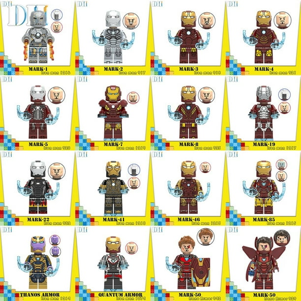 Alician TheAvengers All Iron Man Mark85 War machin Quantum armor  Minifigures Lego Compatible Building Blocks 