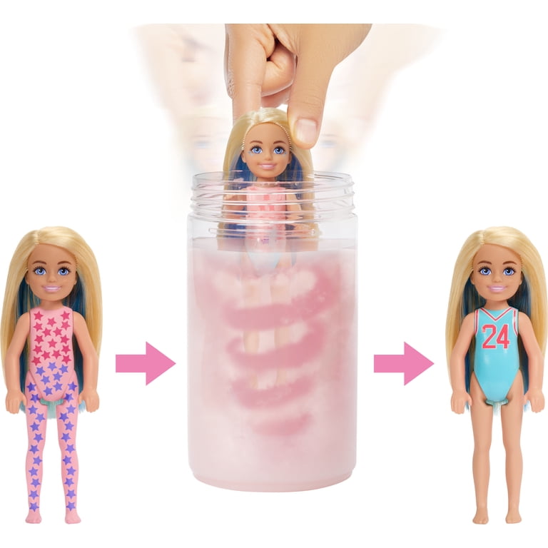 Barbie Sporty Series Chelsea Doll Toy Set with 6 Surprises and