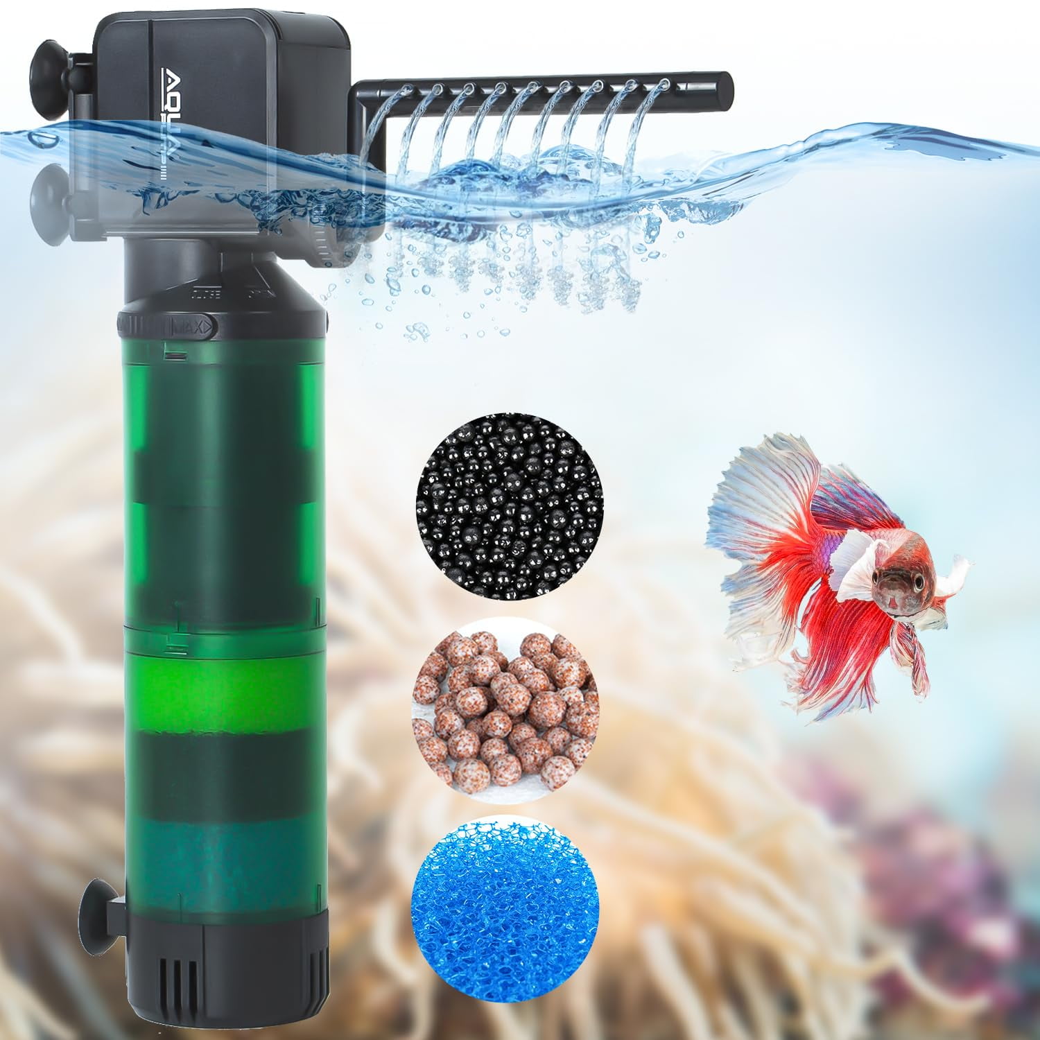 Tetra Aquarium Whisper 20 40 Gallon Internal Power Filter Walmart