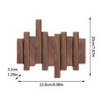 thumbnail image 3 of LPSSTORE Natural Wood Wall Mounted Coat Rack Coat Rack Wall Mount with 6 Flip down Hooks Behind The Door Storage No Drill Coat Hooks for Coats Bag Hat Umbrella, 3 of 4