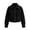 Black, variant on Tqcoqu Women's Solid Suede Cropped Jacket,Lapel Zip Up Vintage Long Sleeve Casual Outerwear With Lining