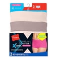 thumbnail image 1 of Bóxer Hanes para Mujer, Boyshort de Microfibra Multicolor Talla 06, 3 Piezas, 1 of 3