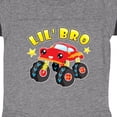 thumbnail image 3 of Inktastic Monster Truck Little Bro Boys Baby Bodysuit, 3 of 4
