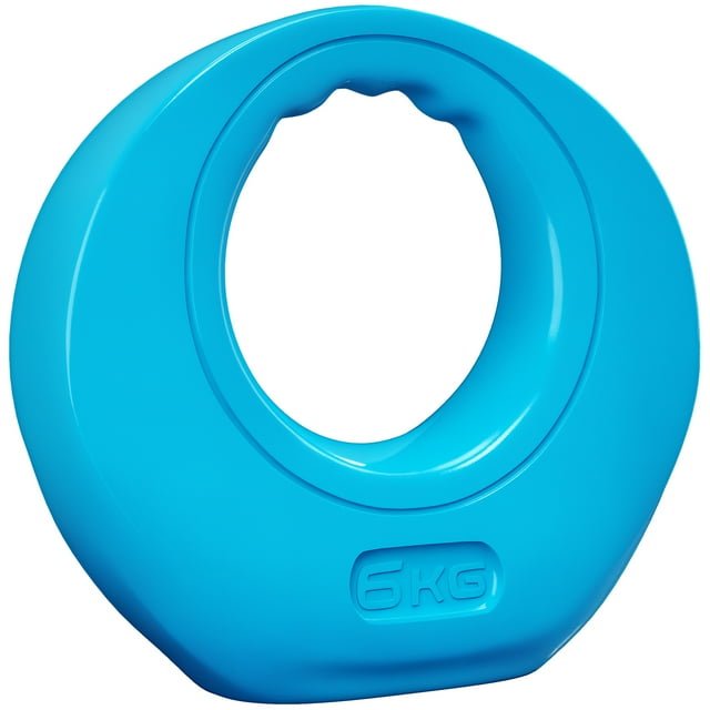 Soozier 13lbs Kettlebell Kettle Bell with Wide Handle, Light Blue