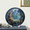 thumbnail image 4 of Yayeee Wall Clock Battery Operated 11.9" Silent Quartz Non-Ticking for Living Room Decor, Crystal Moon, 4 of 8