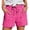 Hot Pink, variant on AJGRHE Shorts for Women Casual Wide Leg High Waisted Summer Outfits Comfy Elastic Waist Beach Shorts with Pockets Hot Pink S