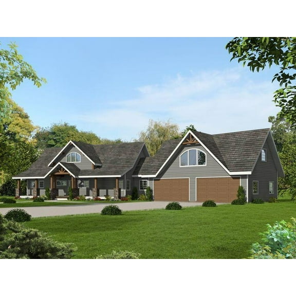 001-3576: Mountain Northwest 3 Bed, 3 Bath Luxury Home Plan, 2750 Sq Ft: Full Blueprints with License to Build by Home Plan Marketplace - Lesuto