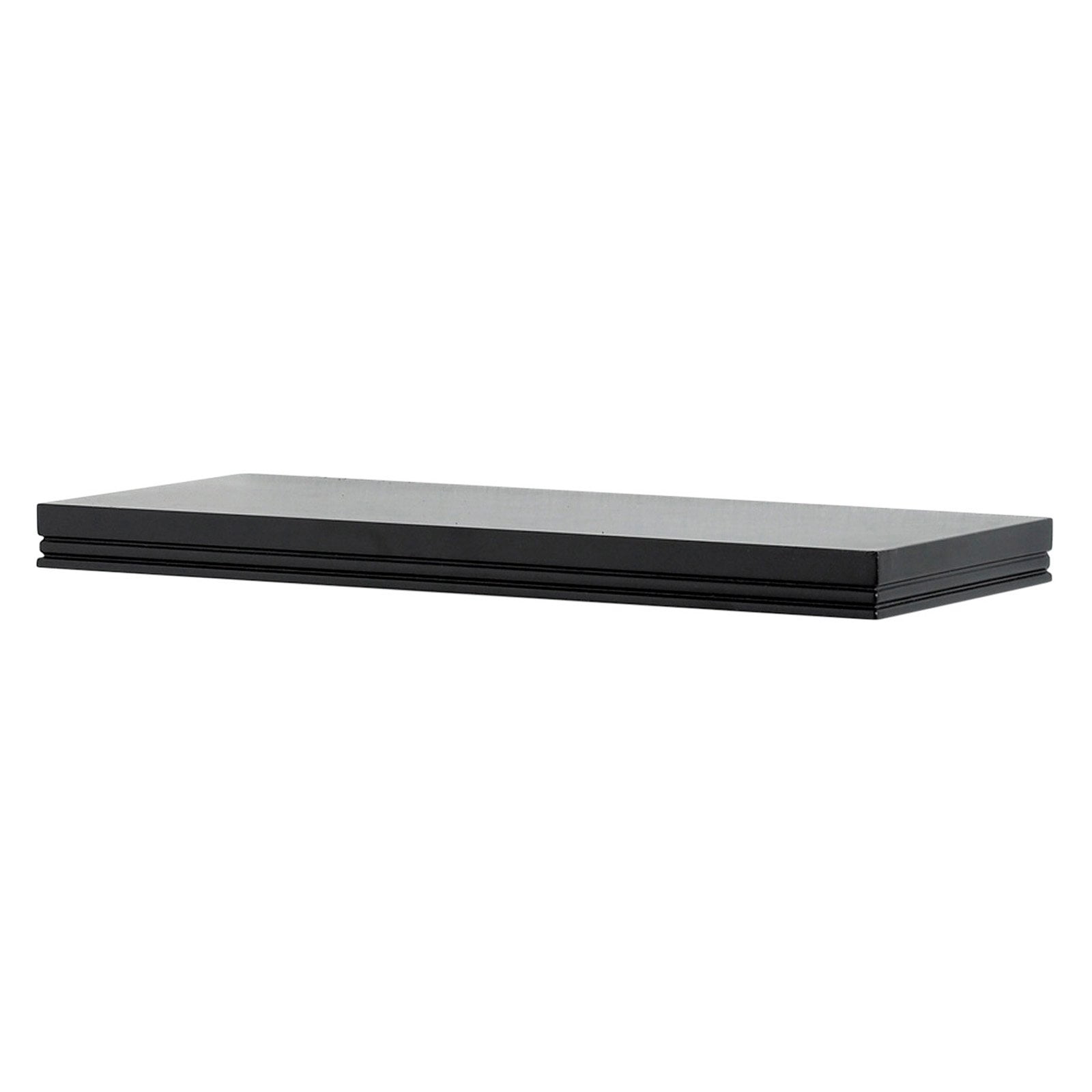 InPlace Traditional Contemporary Floating Shelf, Wall Shelf, Black, 8" W x 8.9" D