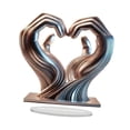 thumbnail image 4 of Estatua de de amor, figura de gesto de mano, modelo de mano, figura de escritorio coleccionable, escultura de corazón para chimenea, Bar, Día de, 4 of 8