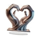 thumbnail image 4 of Estatua de de amor, figura de gesto de mano, regalo, arte abstracto moderno, artesanía, escultura de mano de corazón para escritorio de café, 4 of 9