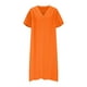 thumbnail image 4 of Karight Women's Summer Casual Shift Dresses Beach Vacation Loose Fit Short Sleeve V Neck Maxi Dress Fashion Outfits Clothes, 4 of 6