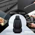 thumbnail image 2 of LAONNVIR Leather Auto Car Seat Covers Front Row Seat Protector Fit for Ford Edge 2007-2024 2 Seats Front Set Universal Fit (Black), 2 of 5