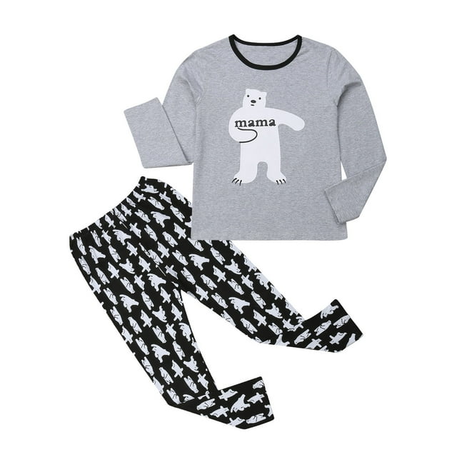 Famille de Noël Correspondant Adultes Femmes Enfant Noël Coton Pyjamas Ensembles