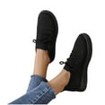 thumbnail image 4 of Clearance under $5 JINMGG Sneakers for Women Plus Clearance Women Lace Up Sneakers Color Solid Color Shoes Plus Size Fashion Sports Casual Shoes Black 39, 4 of 4