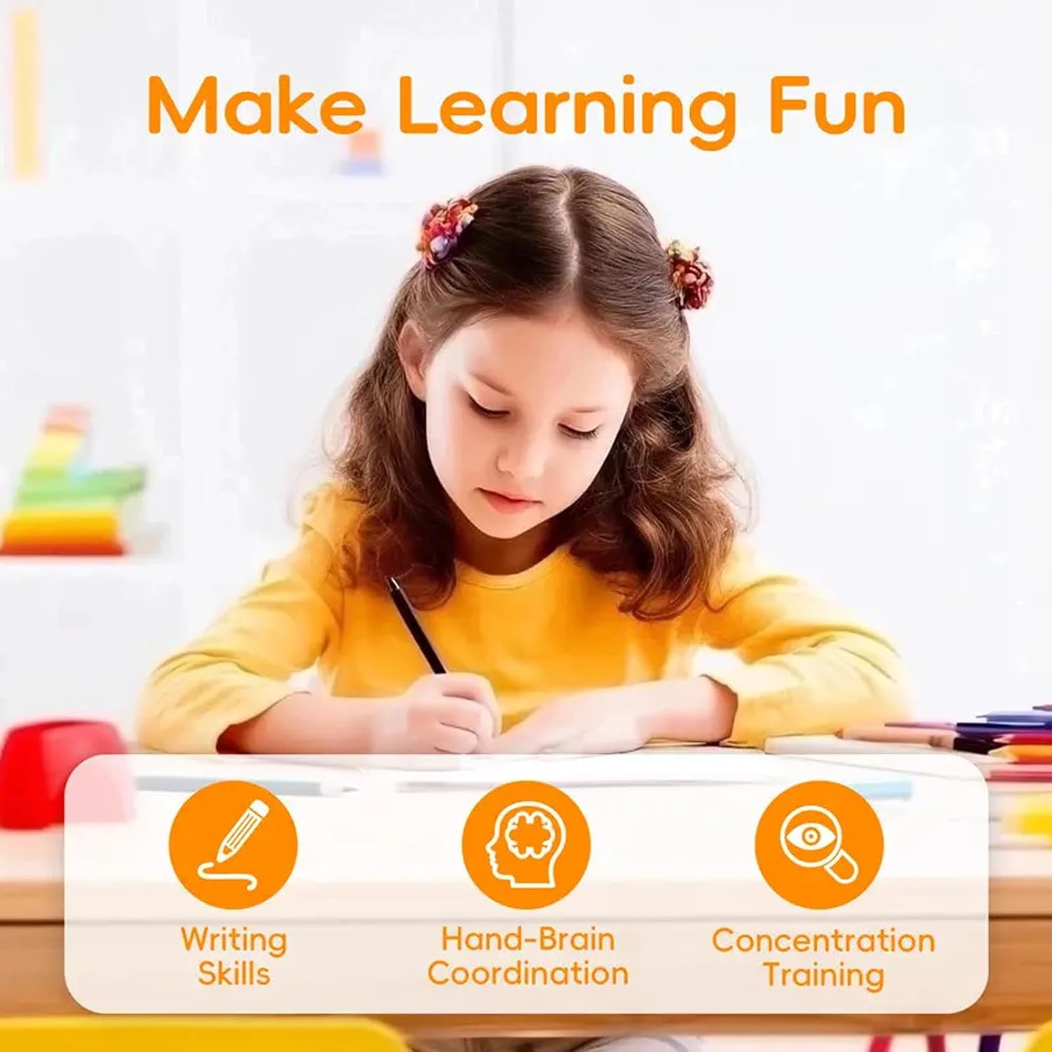 Tracetrek Workbook, Trace Trek Workbook Set - Magic Grooved Writting Practice, Reusable Grooved Handwriting Workbooks, Letter and Number Tracing Book