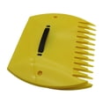 thumbnail image 3 of recogedoras de hojas, rastrillos manuales versátiles, herramienta de jardinería para limpiar basura, escombros de césped, esparcir mantillo en Rectángulo amarillo, 3 of 8