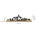 thumbnail image 2 of Xihbxyly Nacimiento de Metal Negro, Elegante Decoración Religiosa para Mesa, Escena Navideña Moderna con Base de Madera, Decoración Navideña para Interiores, Un Regalo Ideal, Tamaño 21 X 8,3 Cm, 2 of 2