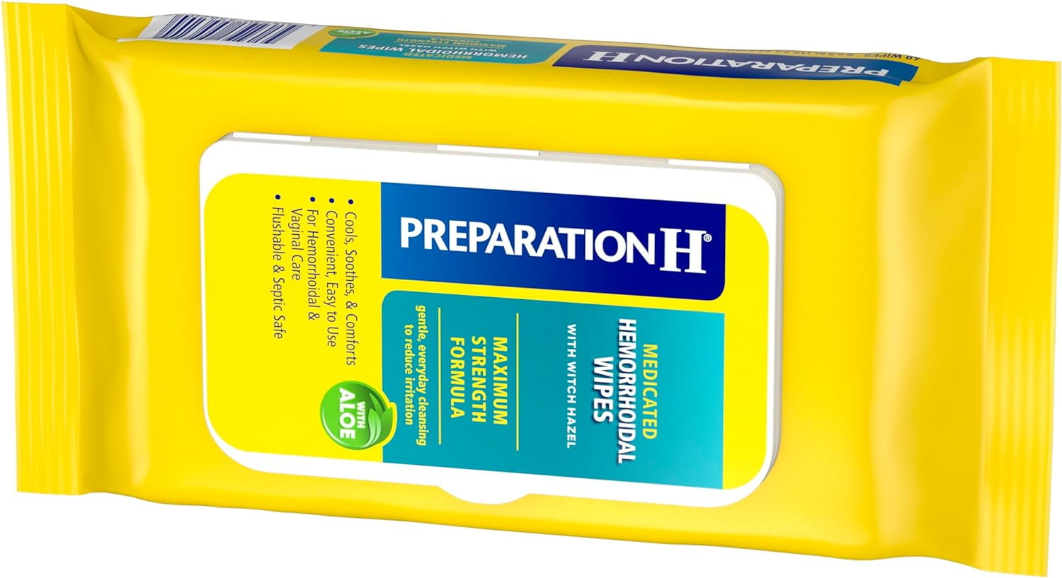 Preparation H Medicated Wipes, Hemorrhoidal Relief, Cleansing, 48