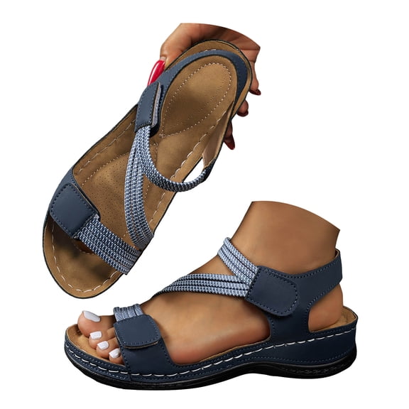 YLYL 2026 Sandals for Women Orthopedic Wedge Heel Wide Width Arch Support Open Toe Summer Beach Shoes
