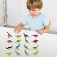 thumbnail image 4 of Plastic Assorted Mini Dinosaur Figures, Little Dinosaur Figurine, Small Dino Toy 1.4 inch - 2.5 inch, Great for Dino Cake Topper, Dinosaur Party Favors Easter Eggs Filler, Pack of 16, 4 of 5