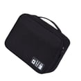 thumbnail image 2 of Bolsa electrónica para hombre, de poliéster, con varios compartimentos, con cremallera, organizador de cables grande, accesorios de gestión de Almacenamiento y organización del hogar Negro Toystoory HA067492-02, 2 of 6