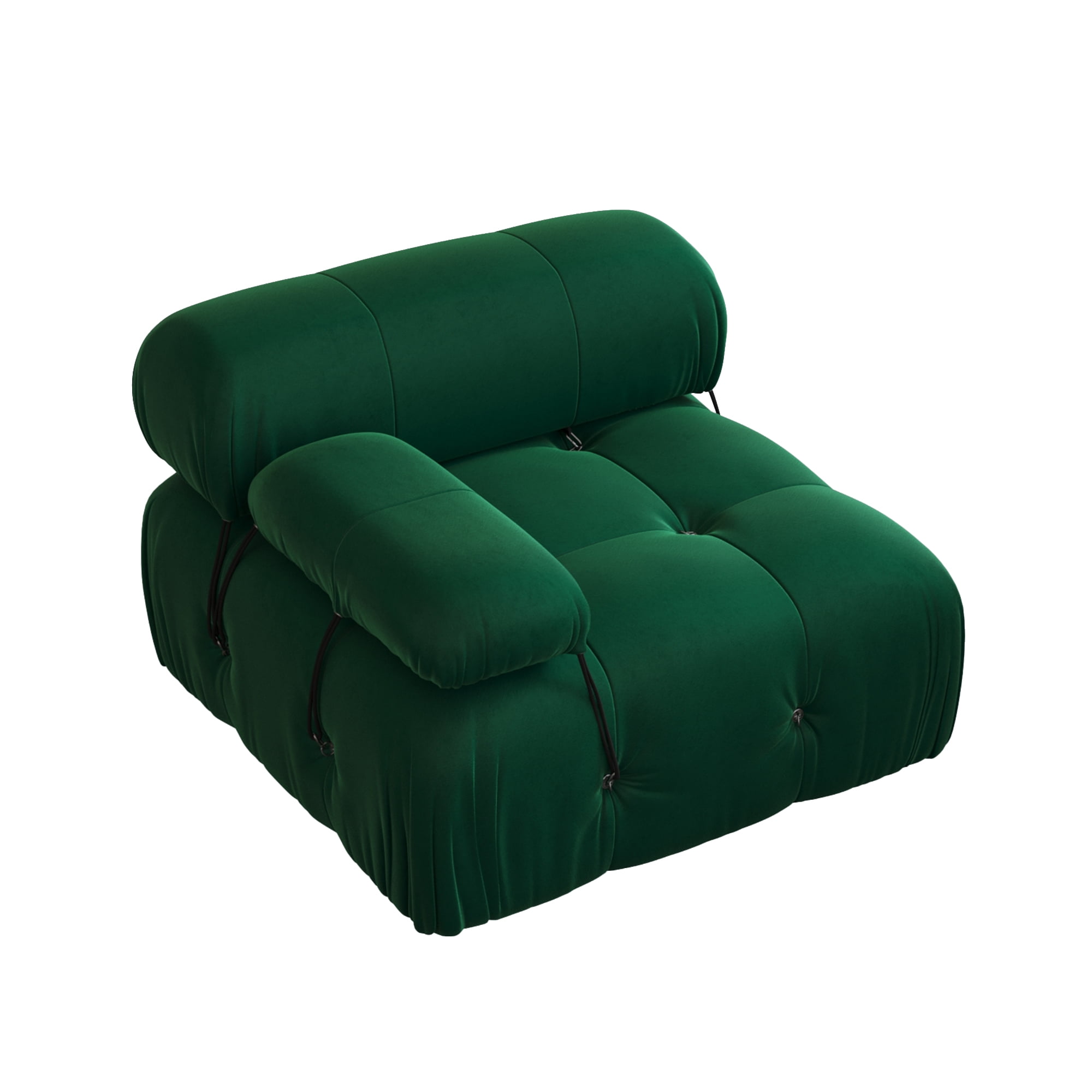 bokifol 139"Modern Sectional Sofa,Suede Fabric Modular Couch,4 Seats Oversized Sofa for Living Room,Green