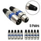thumbnail image 1 of 5 Pairs XLR 3 Pin Female MIC Jack Plug Audio Microphone Cable Connector Blue NG4S, 1 of 5