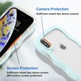 thumbnail image 3 of IPhone 15 Case Wavy Edge Clear Back Design, Anti-Slip Grip Cute Wave Curly Frame Shape Shockproof Soft TPU & Hard Bumper Protective Phone Case Cover for Women Girls, Pink, 3 of 6