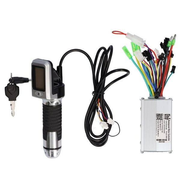 Manija Completa Controlador De Bicicleta Sin Escobillas Controlador De Scooter Eléctrico Conjunto De Medidor Pantalla Lcd Controlador De Velocidad Del Motor De Bicicleta 802 Dc36V/48V 250W/350W Moyic OD006090-00