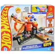 Hot Wheels Downtown Candy Shop, Gumball Machine Playset with 1:64 Scale Die-Cast Donut-Shaped Vehicle