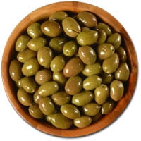 Deli Fresh Nafplion Green Olives, 8oz Dr.Wt.