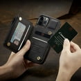 thumbnail image 4 of Suitable for New iPhone13 Mini 13pro 13pro max Mobile Phone case AntiIBAOLE Theft Brush Mobile Phone Holster MultiIBAOLE Function Mobile Phone Frosted Leather case (Black, iPhone13Pro Max（6.7）), 4 of 7