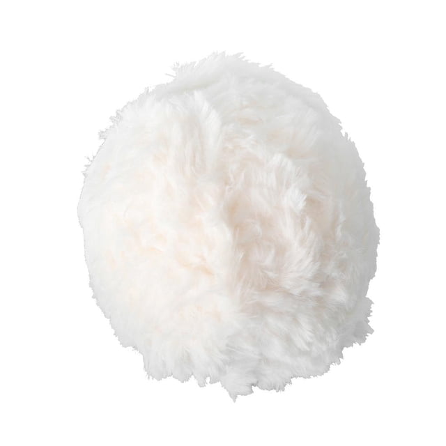 32 metros de hilo de pelo liso, grueso y esponjoso, para tejer a mano. Blanco