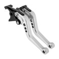 thumbnail image 1 of Palancas de freno y embrague cortas ajustables Unique Bargains para Honda Fury/VTX1300CX 2009-2018, palanca de freno de manillar de motocicleta de aleación de aluminio tono plateado 1 par, 1 of 7