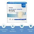 thumbnail image 2 of McKesson Ultra Plus Stretch Briefs, Incontinence, Heavy Absorbency, XL, 20 Count, 1 Pack, 2 of 11