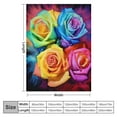 thumbnail image 4 of ONETECH  Rose Flower Rainbow Blanket Colorful Print Comfort Soft Warm Throw Blanket for Sofa Chair Bed Office Travelling Camping Gift, 4 of 6