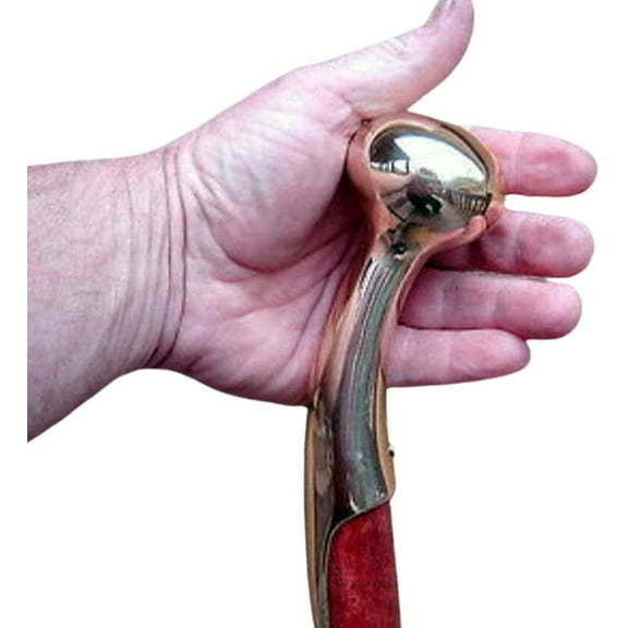 Nautica Decor Antique Brass Walking Cane Smooth Round Style Walking Stick Brass Gold Handle Decorative Design Medieval Replicas Cosplay Wooden Seniors Walking Stick