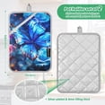 thumbnail image 3 of Butterfly and Roses Pot Holders Set of 2 Heat Resistant Kitchen Oven Gloves Potholder Cooking Baking Microwave Mitts, 3 of 7