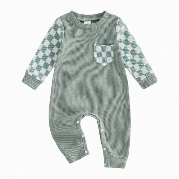 WUANDIXFA Newborn Hospital Outfit Boy 3 6 9 12 18 Months Newborn Baby Boy Clothes Outfits Romper Pants Infant Baby Boy Clothing,Green,12-18 Months
